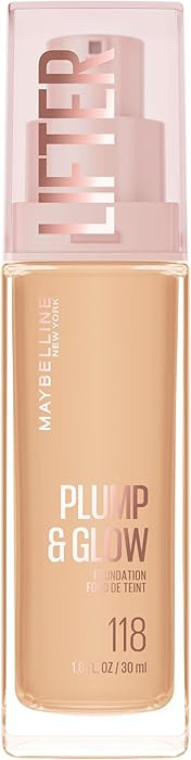 Maybelline Lifter Plump & Glow Foundation, Liquid Foundation with 2% Niacinamide + Hyaluronic Aci... | Amazon (US)