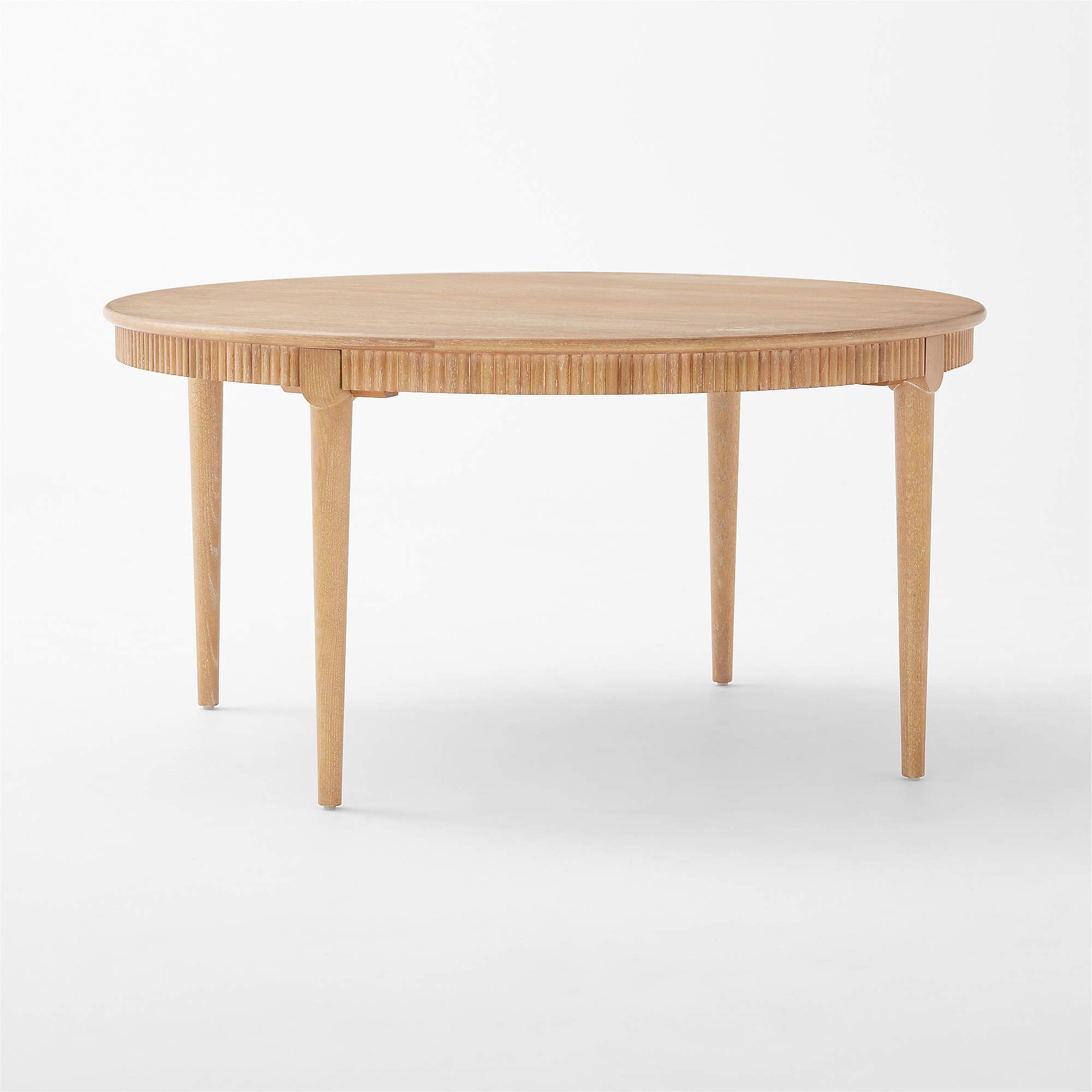 Providence Modern 60" Round Cerused Oak Dining Table + Reviews | CB2 | CB2