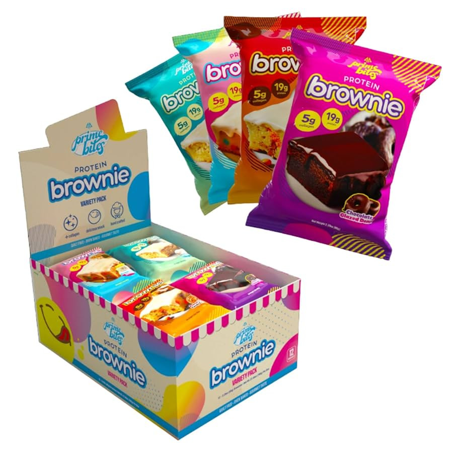 Prime Bites Protein Brownie from Alpha Prime Supplements | High Protein, Collagen Fortified Low S... | Amazon (US)