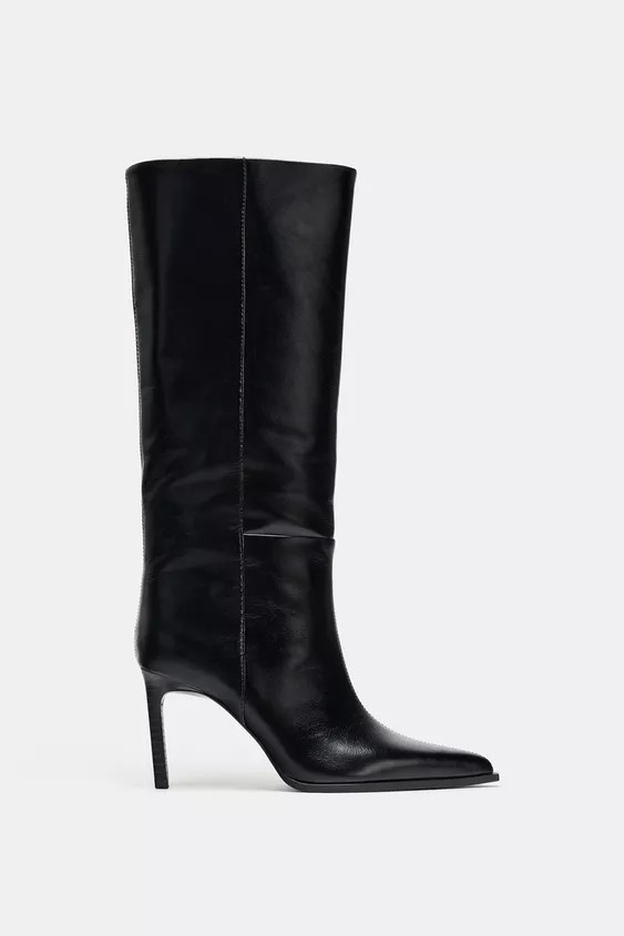 LEDERSTIEFEL COWBOY BLUMEN | Zara US
