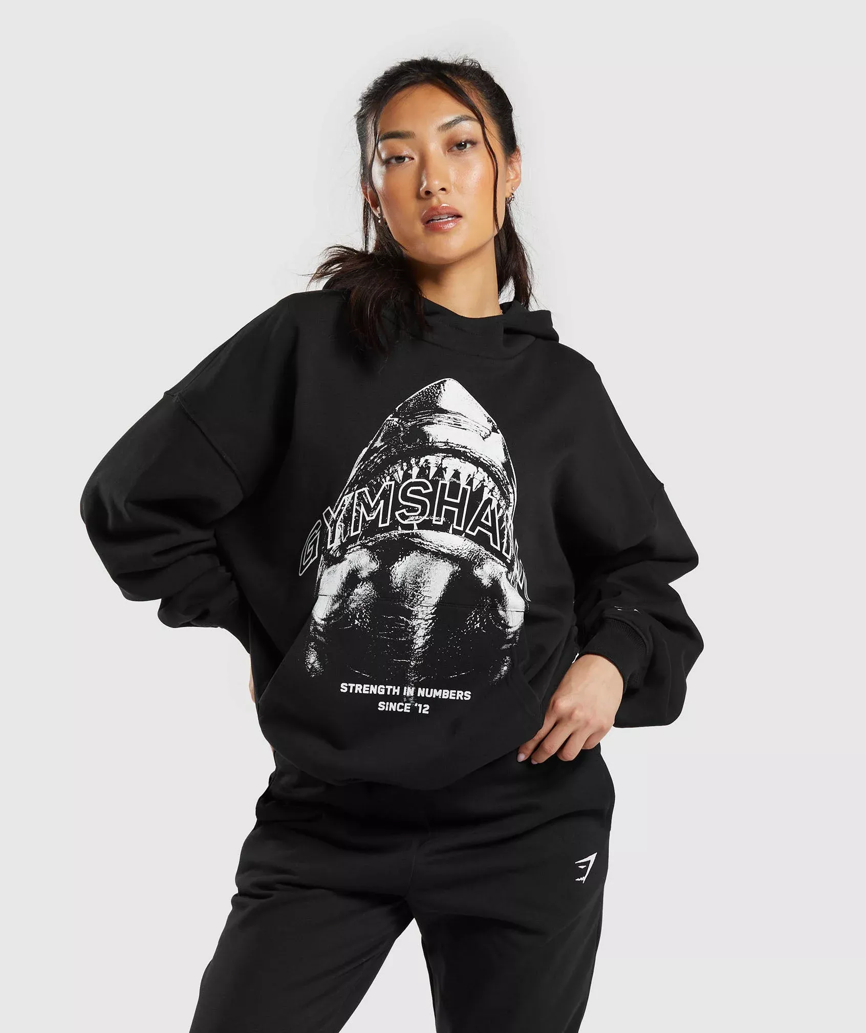 Gymshark Block Oversized Hoodie - Black