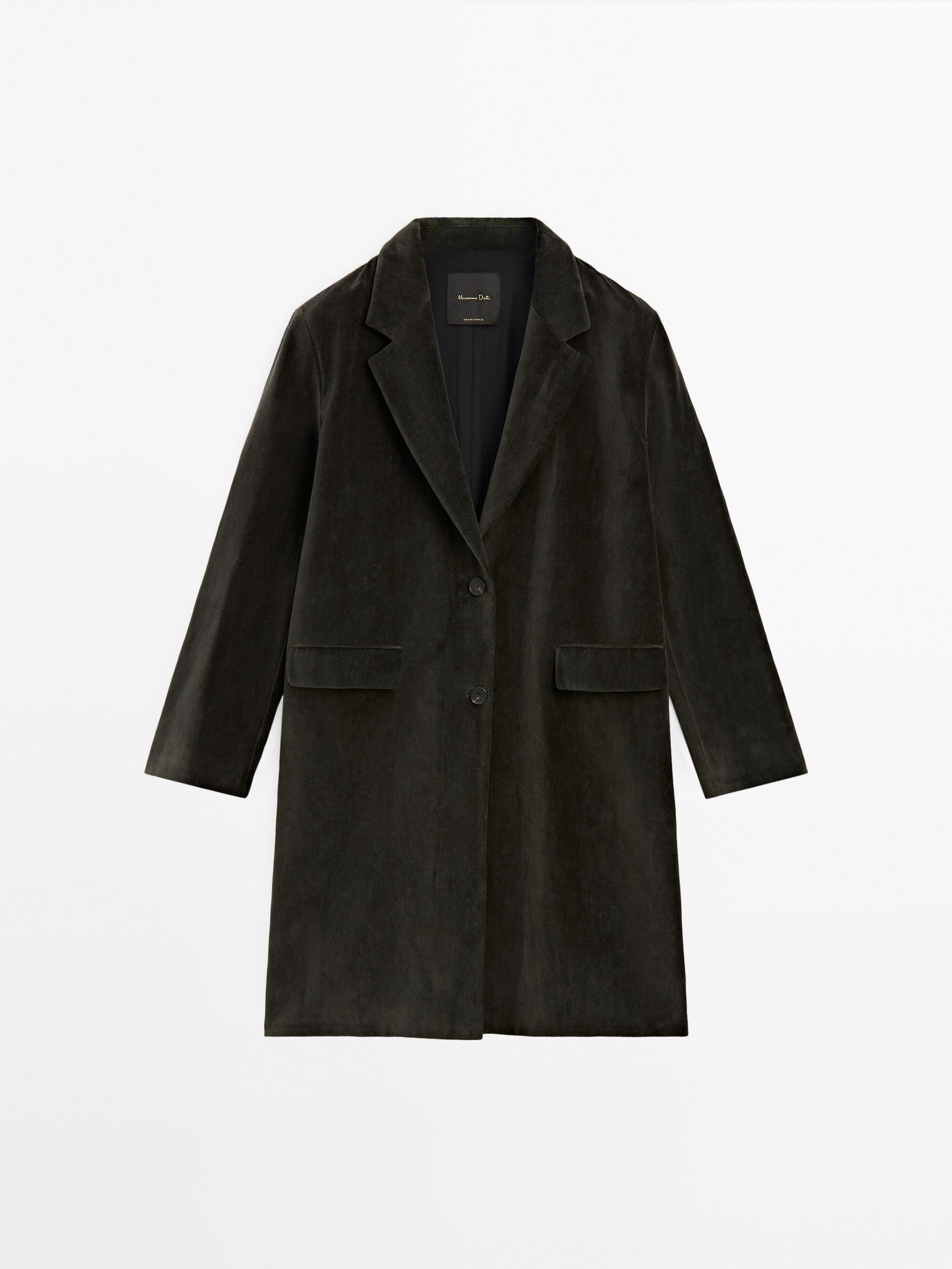 Medium wool blend coat | Massimo Dutti US