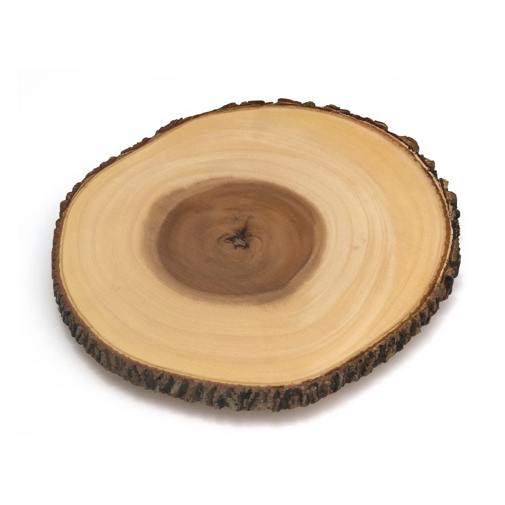 Lipper International 13-15in Acacia Tree Bark Footed Server, Brown | Target