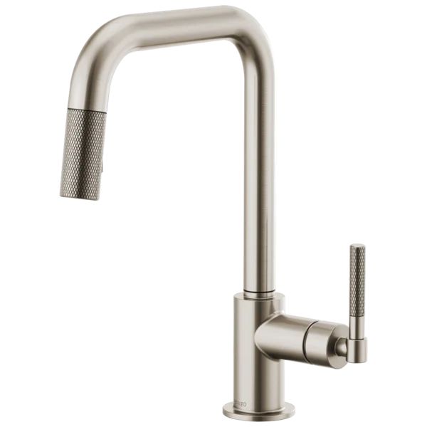 Litze® Pull-Down Faucet with Square Spout and Knurled Handle | Wayfair North America