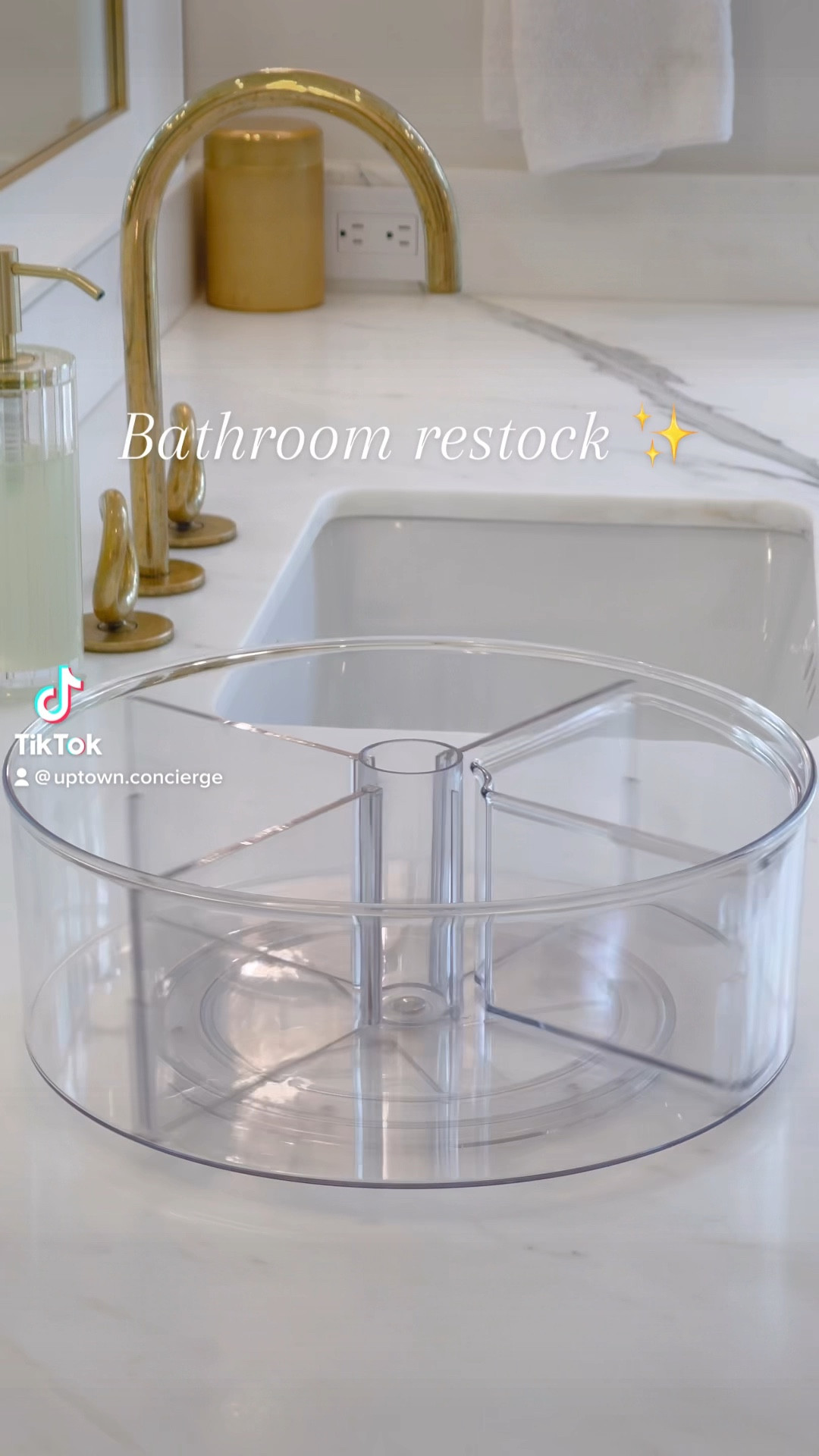 Restocked our client’s bathroom backstock using our favorite divided turntable from The Container Store. 

#LTKunder50 #LTKFind #LTKhome