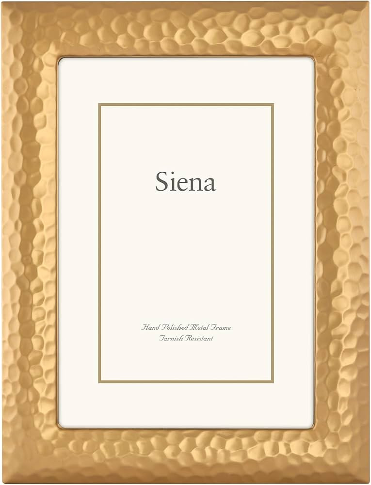 Siena Modern Hammered Gold Picture Frame, Tarnish Resistant Finish, Perfect Photo Frame for any E... | Amazon (US)