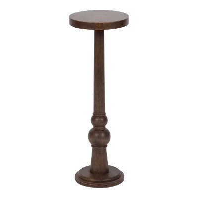 Kate and Laurel Wegner Round Wood Drink Table, 8x8x23, Natural | Target