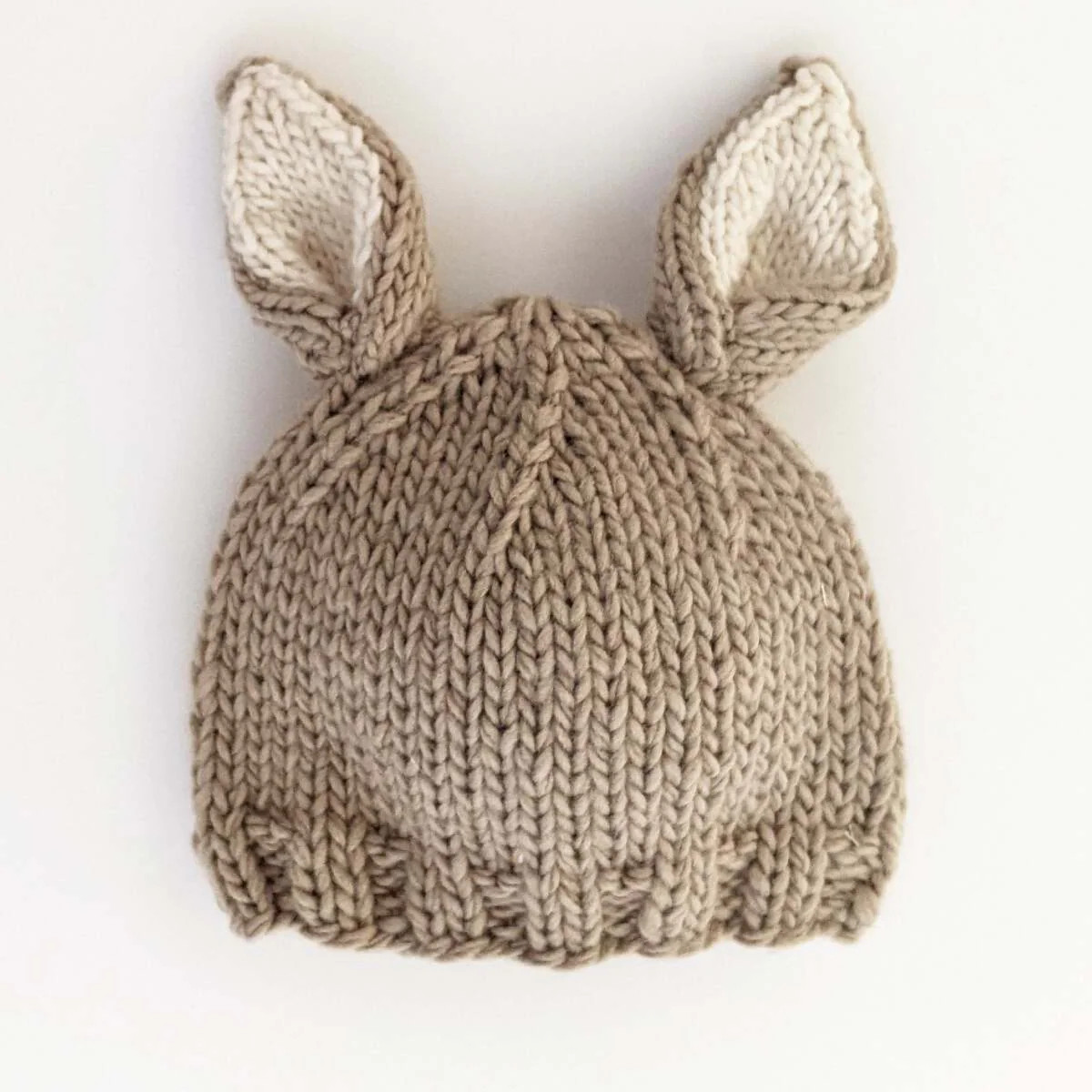 Knit Bunny Hat, Pebble | SpearmintLOVE