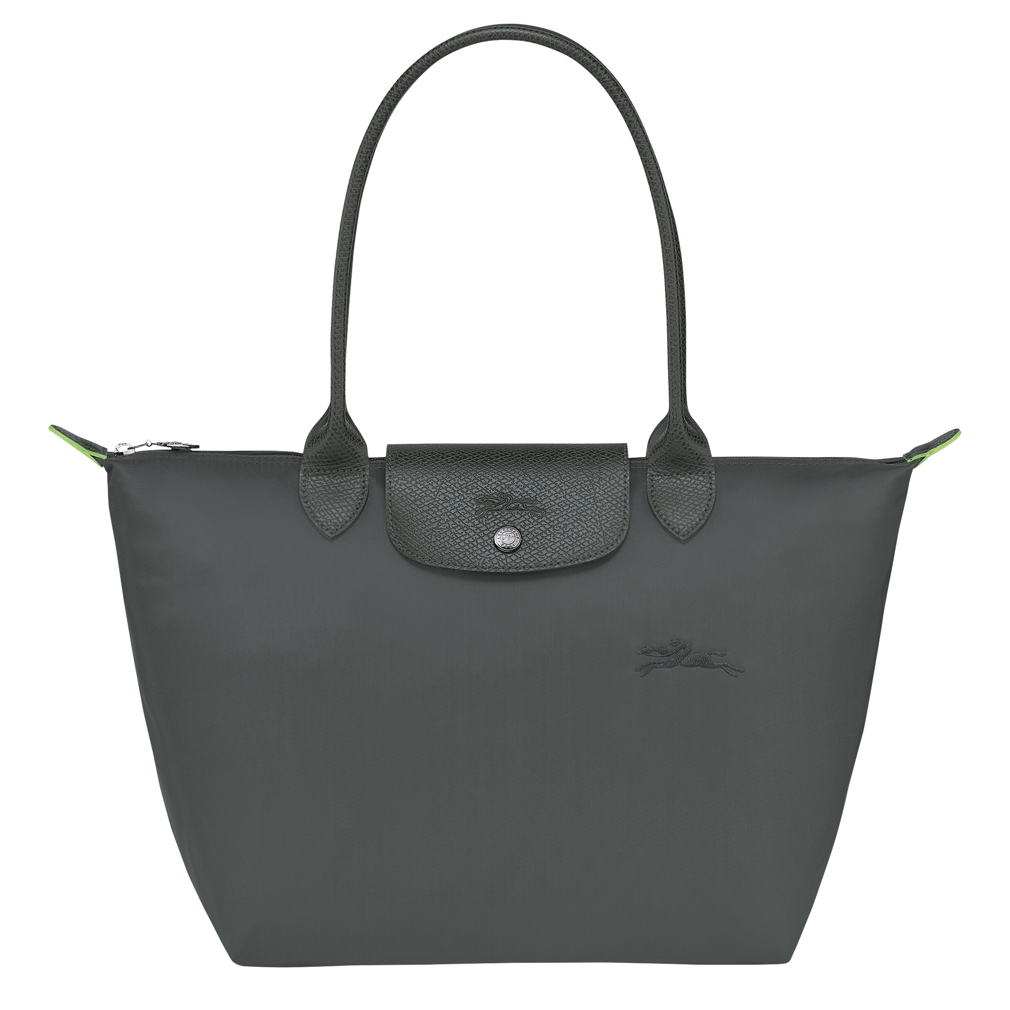 Le Pliage Green M Tote bag Graphite - Recycled canvas | Longchamp US | Longchamp