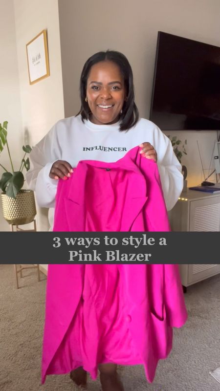 Tap play to see 3 ways I wear this hot pink blazer! It’s so easy to add this fun pop of color to your wardrobe! Linked similar items below and my blazer from Express 💕

Style video | blazer | black pants | soft pants | midi skirt | workwear | everyday looks 

#LTKworkwear #LTKFind #LTKcurves