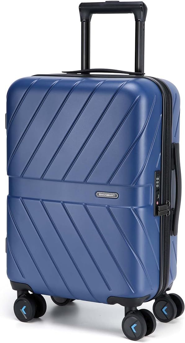 BAGSMART Carry On Luggage 22x14x9 Airline Approved, 1OO% PC Lightweight Carry On Hardside Suitcas... | Amazon (US)