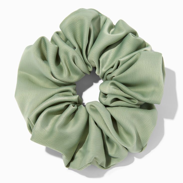 Giant Silky Sage Green Hair Scrunchie | Claire's (US)