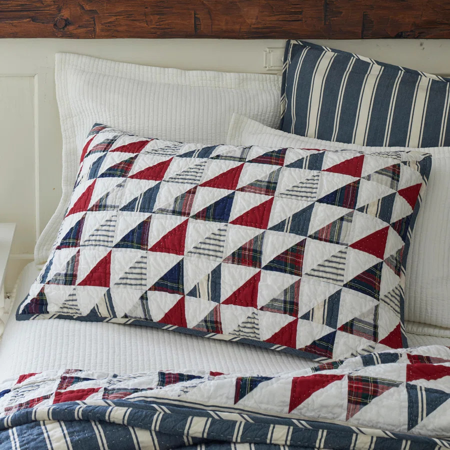 Nantucket Patchwork Cotton Sham | Wayfair North America