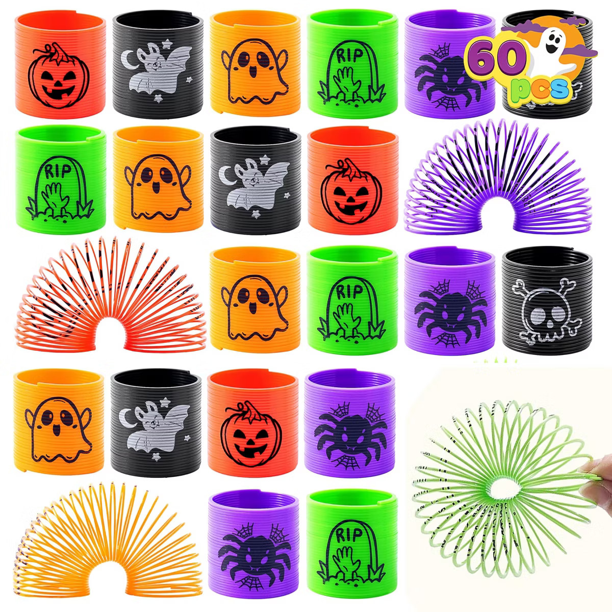 Joyfy Halloween Party Favors 60 PCS Springs Toys Gift for Kids Halloween Trick-or-Treat Goodie Ba... | Target