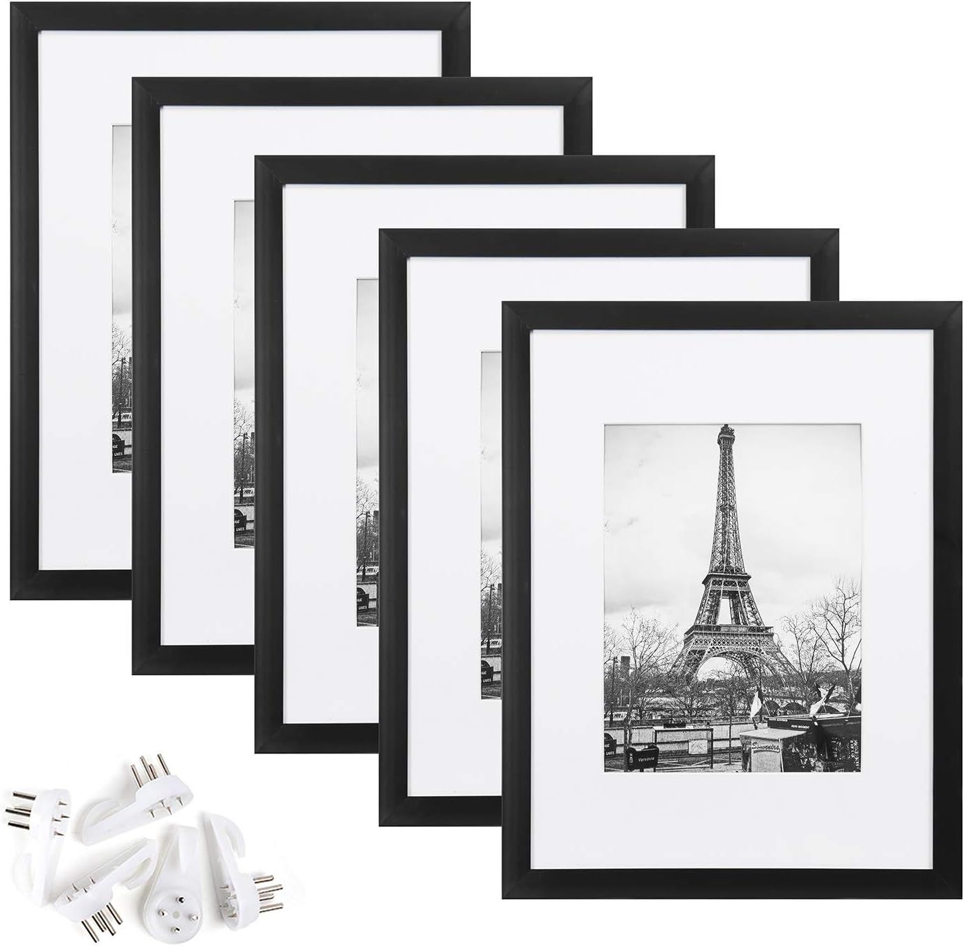 upsimples 9x12 Picture Frame Set of 5,Display Pictures 6x8 with Mat or 9x12 Without Mat,Wall Gall... | Amazon (US)