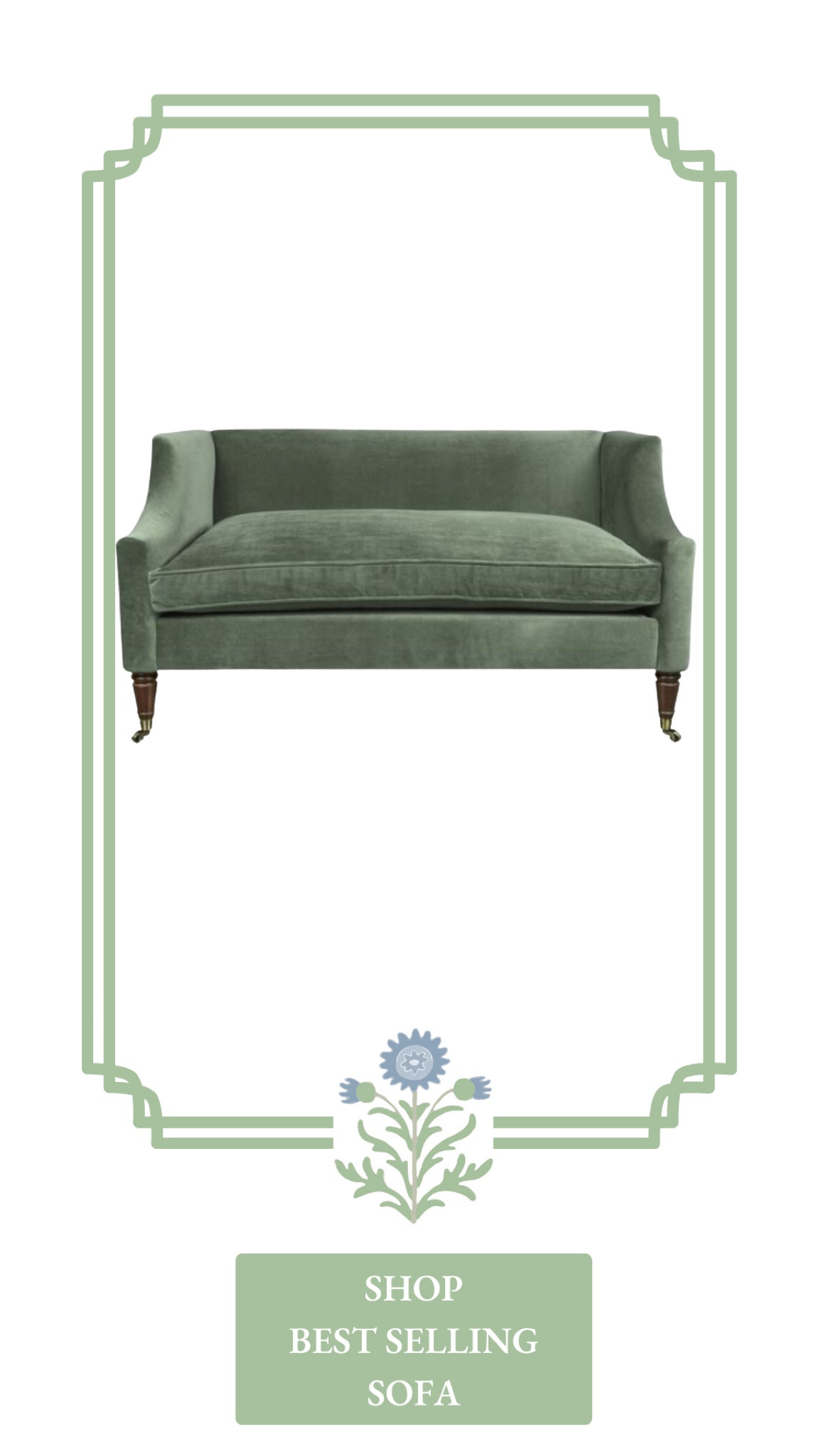 Take a closer look at this gorgeous, best selling sofa! #classic #green #grandmillennial #decorinspo

#LTKStyleTip #LTKHome