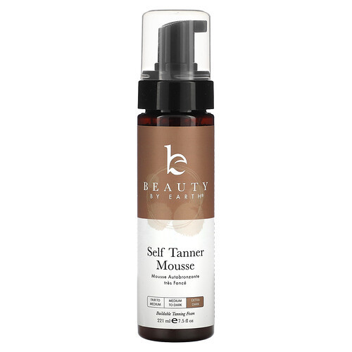 Beauty By Earth, Self Tanner Mousse, Extra Dark, 7.5 fl oz (222 ml) | iHerb