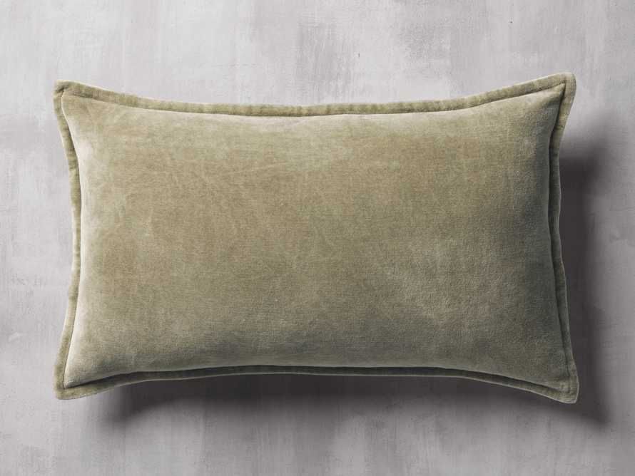 Stone Washed Velvet Lumbar Pillow Cover | Arhaus