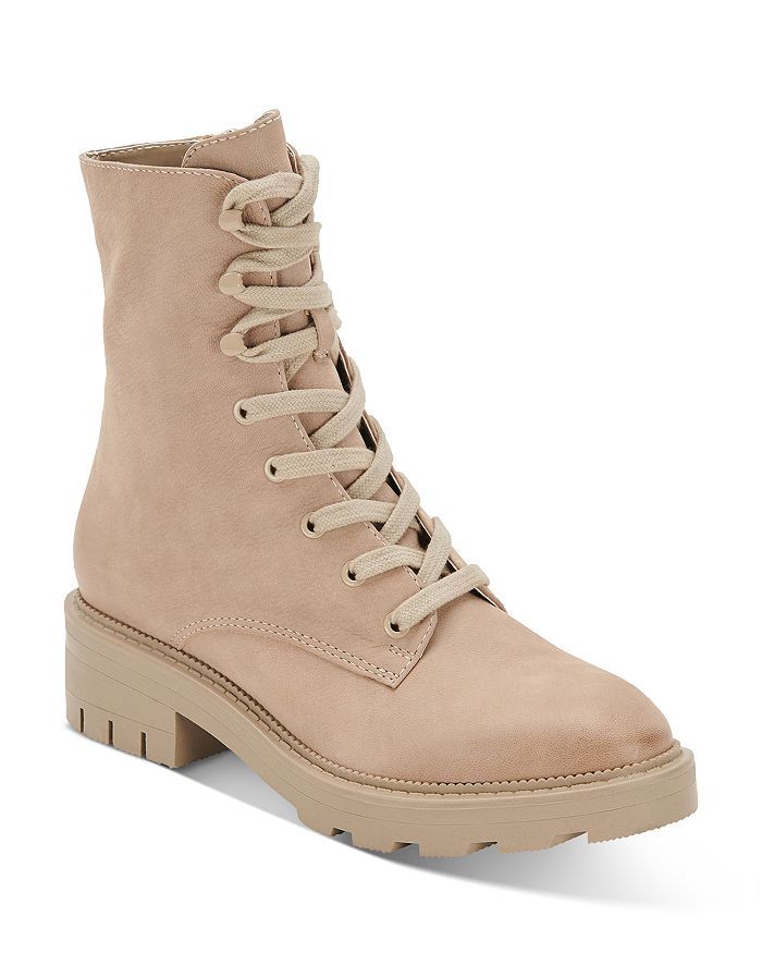 Women's Lottie Almond Toe Leather Combat Booties | Bloomingdale's (US)