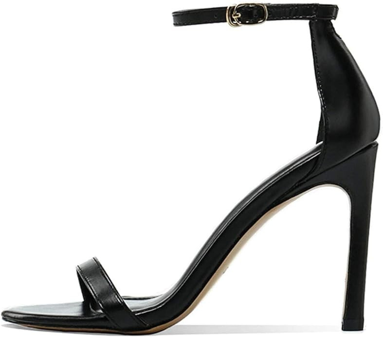 Womens Open Toe Single Band Ankle Strap Stiletto High Heeled Pump Sandals Dress Party Shoes | Amazon (US)
