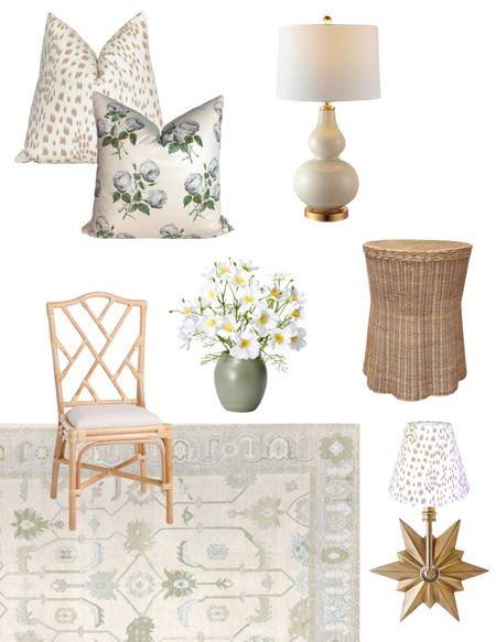 Built this mood board around that beautiful pillow combo. I’ll be using it in my sitting room!  Bowood union and Les Touches for the win. 






Oushak, handknotted wool rug, throw pillows, faux florals, flowers, scalloped table, accent table, end table, chinoiserie, dining room chair, area rug, target, threshold, studio McGee, table lamp, glam, Gold, gourd lamp, Etsy, chairish, Ballard, sconce lighting, lampshade, 

#LTKFind #LTKhome #LTKunder100