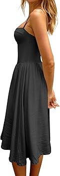 CHYRII Women Fashion Summer 2025 Sweetheart Neck Spaghetti Straps Corset A-Line Long Sundress Mid... | Amazon (US)