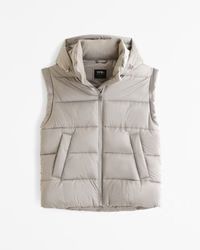 Women's YPB Satin Puffer Vest | Women's New Arrivals | Abercrombie.com | Abercrombie & Fitch (US)