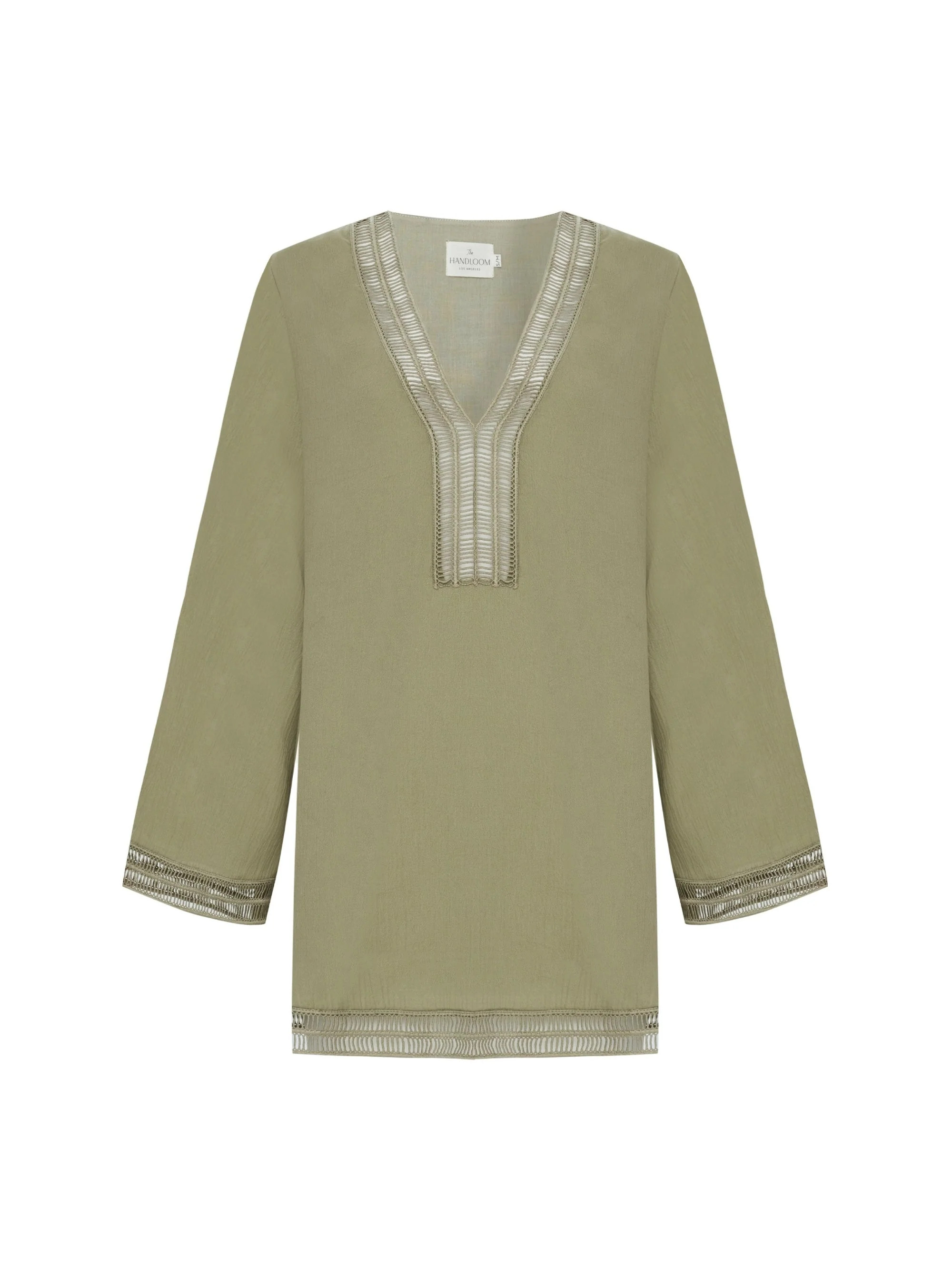 The Handloom Positano Dress - Khaki Green | Andie Swim