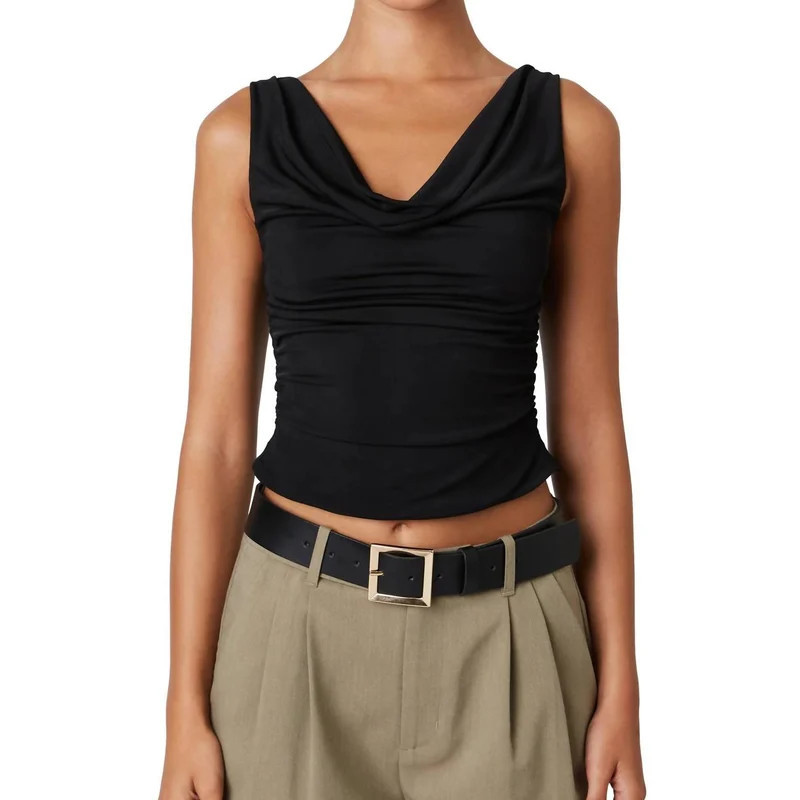 NIA Phoebe Top In Black - Black - XS | Verishop