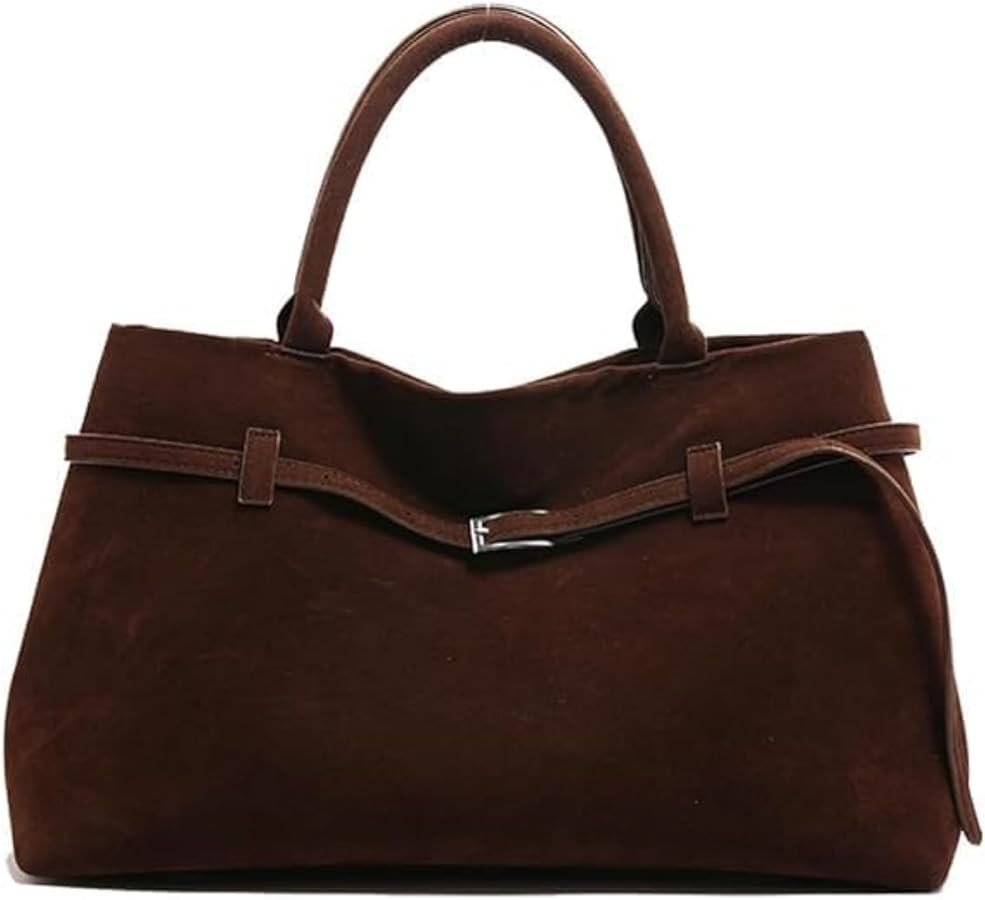 Generisch Wildleder Handtasche Damen, Gro\u00dfe Tragetasche mit Henkel, Trendige Wildleder-Umh\u... | Amazon (DE)