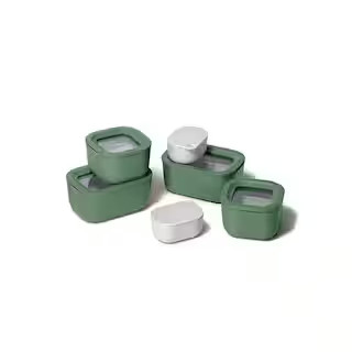 CARAWAY HOME Mini 11 Piece Sage Food Storage Set with Storage KW-MNST-104 - The Home Depot | The Home Depot