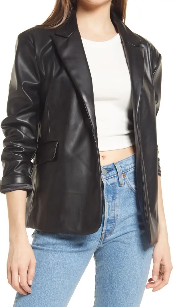 Faux Leather Blazer | Nordstrom