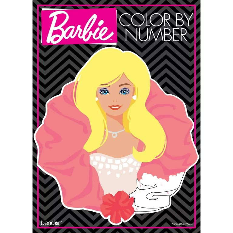 Barbie Advanced Color By Number Activity Book, 48 Pages, Paperback | Walmart (US)