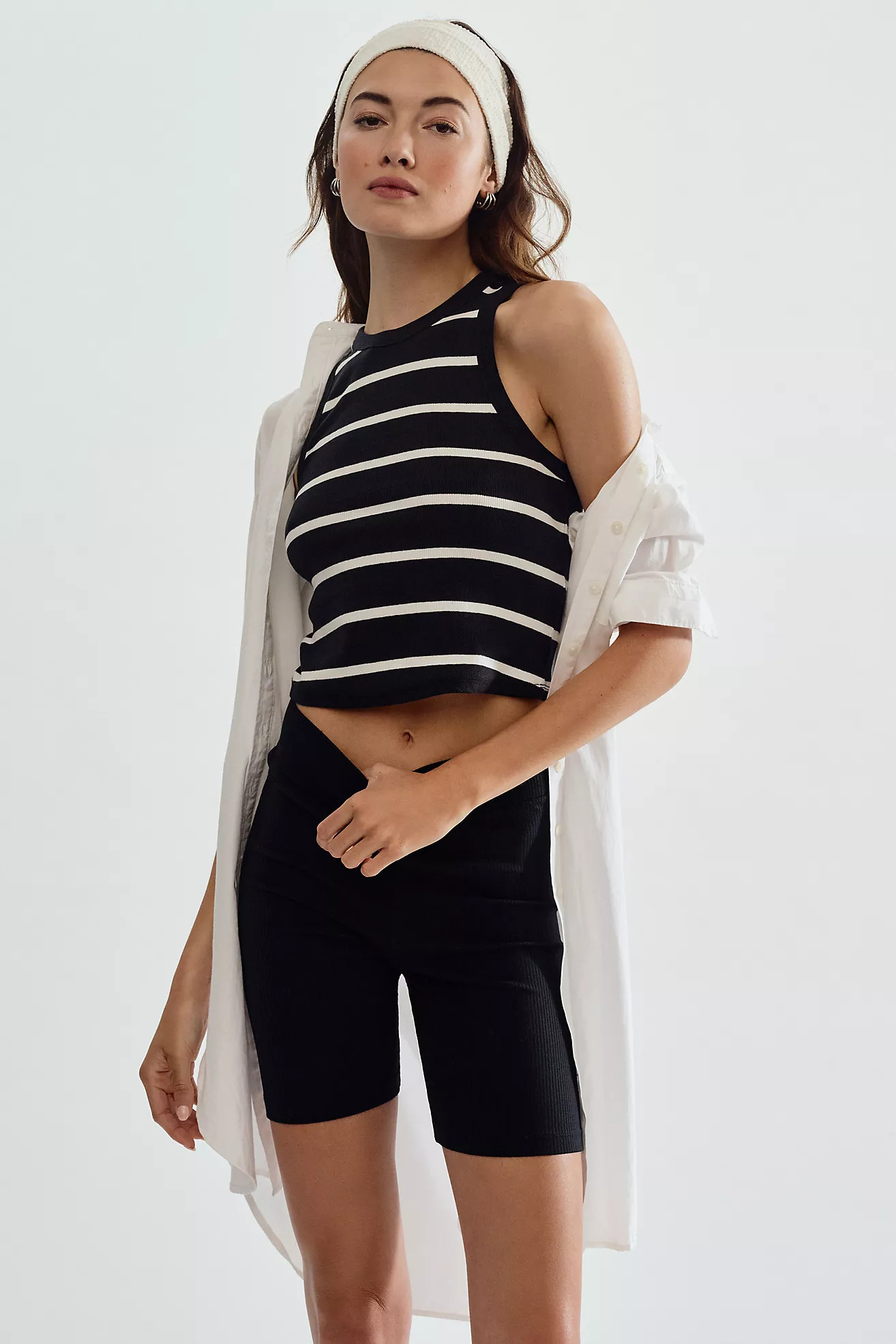 Maeve Cropped Racerback Tank | Anthropologie (US)
