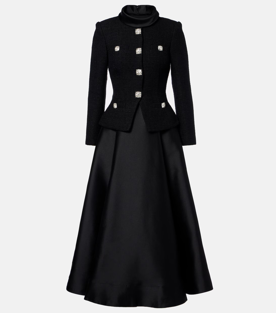 Bouclé taffeta midi dress | Mytheresa (US/CA)