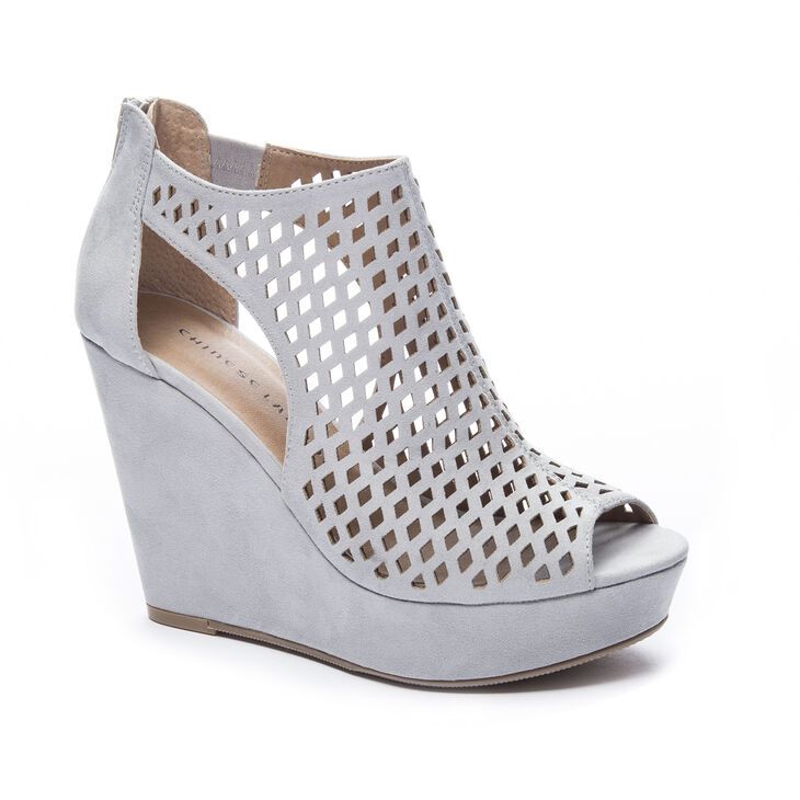 Chinese Laundry Indie Wedges in Grey/blue Size 10.0 | Chinese Laundry