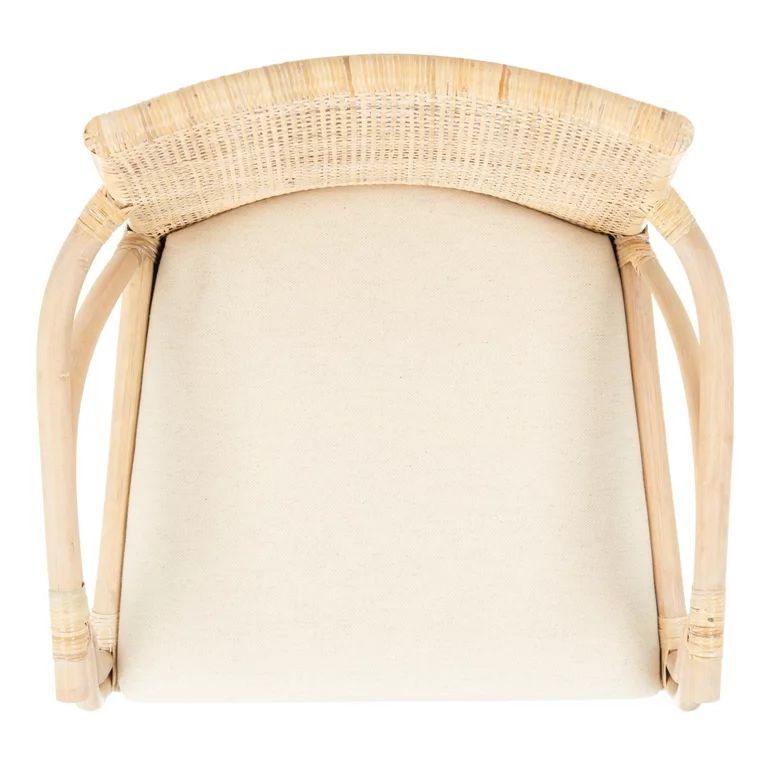 SAFAVIEH Gianni Contemporary Nautical Arm Chairs with Cushion, Natural White Wash/White Wash Legs... | Walmart (US)