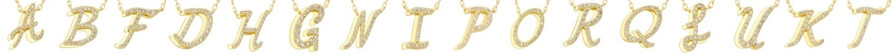 Unwritten Cubic Zirconia Gold-Plated Initial Pendant Necklace Set - Gold-H | Macy's