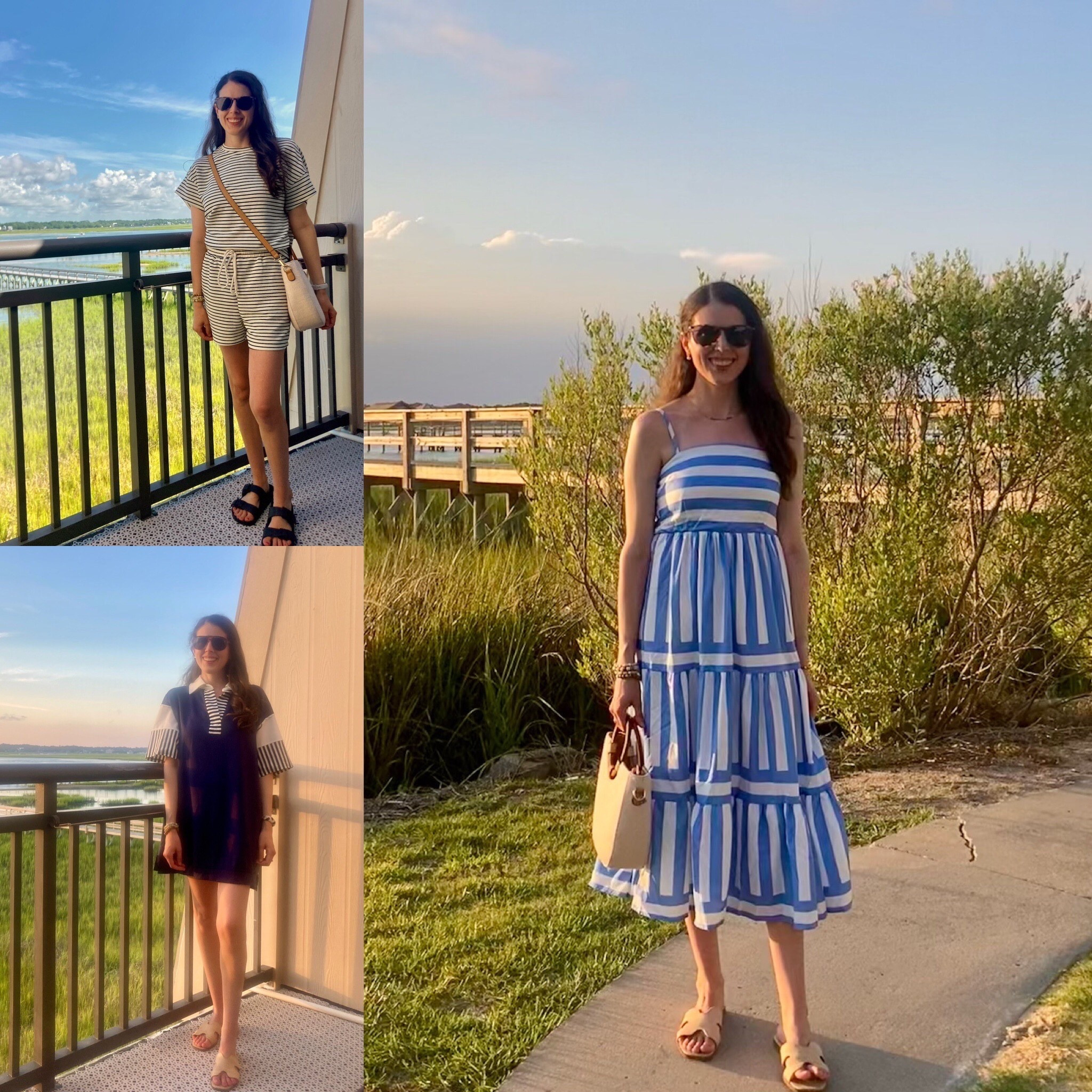 3 vacation outfits that we’ll will wear again 🩵

wore these last year and they’re so good we’ll be wearing them again. This blue and white stripe dress is my favorite.￼

The preppy navy and white polo dress is so good it’s knit and stretchy, and it can be worn as a cover-up.

This two piece stripe set is so comfy for travel and you can mix and match the pieces￼￼

Vacation outfits beach




#LTKTravel #LTKSeasonal #LTKSaleAlert
