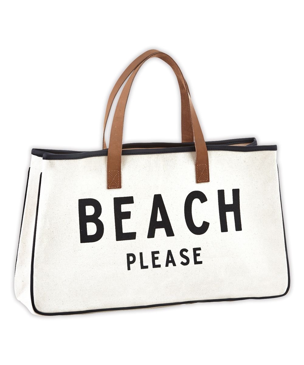 'Beach Please' Oversize Canvas Tote | Zulily