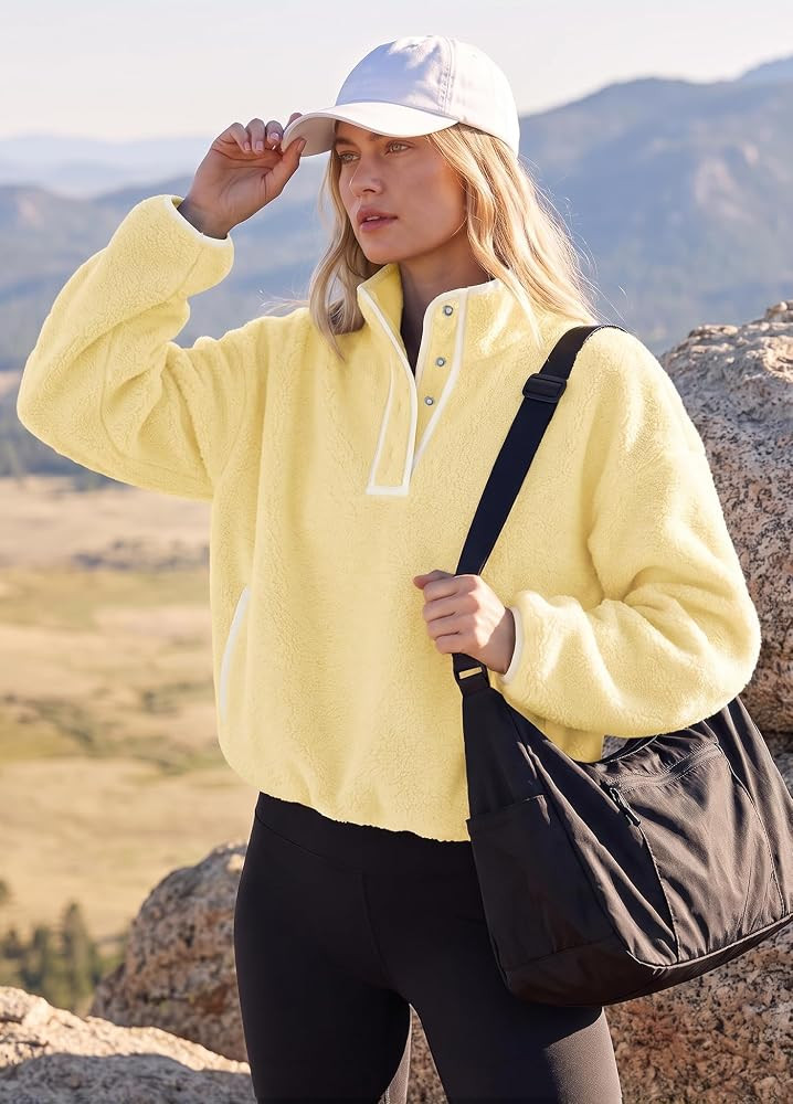 Nirovien Fleece Pullover Women Sherpa Jacket Fuzzy Sweatshirt | Amazon (US)