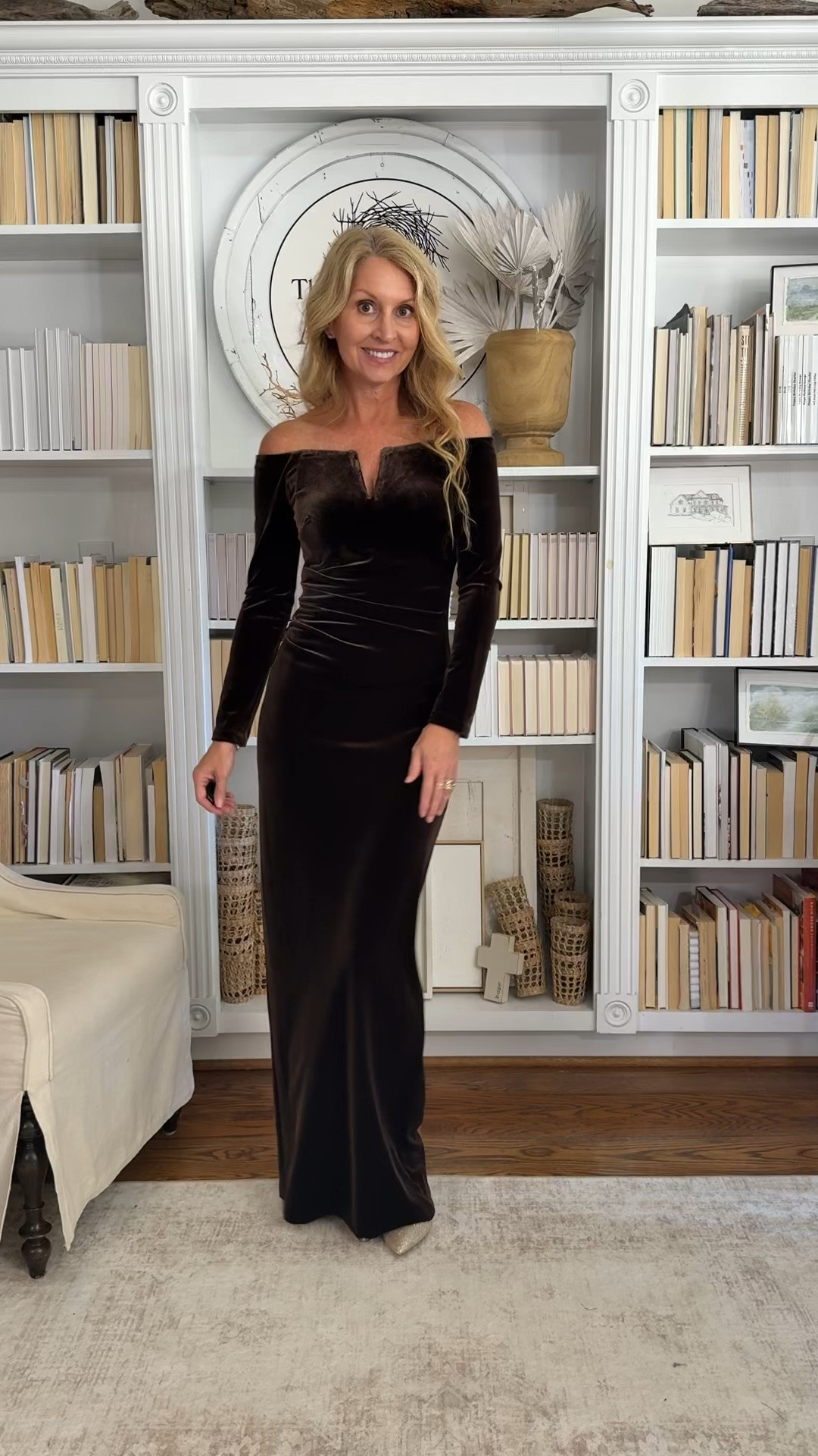 If you want a little coverage without sacrificing style 🤍
Long sleeves, flattering and still modern and elevated

Dress name
“Christy" Off the Shoulder Velvet Dress

formal dresses, wedding guest dresses, mother of the bride dresses, mother of the groom dresses, elegant formal wear, dresses with sleeves, modest formal dresses, classy wedding guest outfit, black tie wedding attire, midi formal dresses, flattering formal dresses, modern formal dresses, formal dresses for women over 40, formal dresses for women over 50, sophisticated dresses, evening dresses, cocktail dresses, spring wedding guest dress, summer wedding guest dress, formal fashion, timeless style, elevated dresses, neutral formal wear, chic occasion dresses, MOB dress inspiration, MOG dress inspiration, wedding season style, feminine formal wear, polished style, dressy outfit ideas, elegant midi dresses
#FormalDress #WeddingGuestDress #MotherOfTheBride #MotherOfTheGroom #MOBDress #MOGDress #WeddingGuestStyle #ElegantStyle #FormalWear #OccasionDress #ClassyStyle #TimelessFashion #Over40Style 
#Over50Style #MidiDress #WeddingSeason

#LTKWedding #LTKOver40