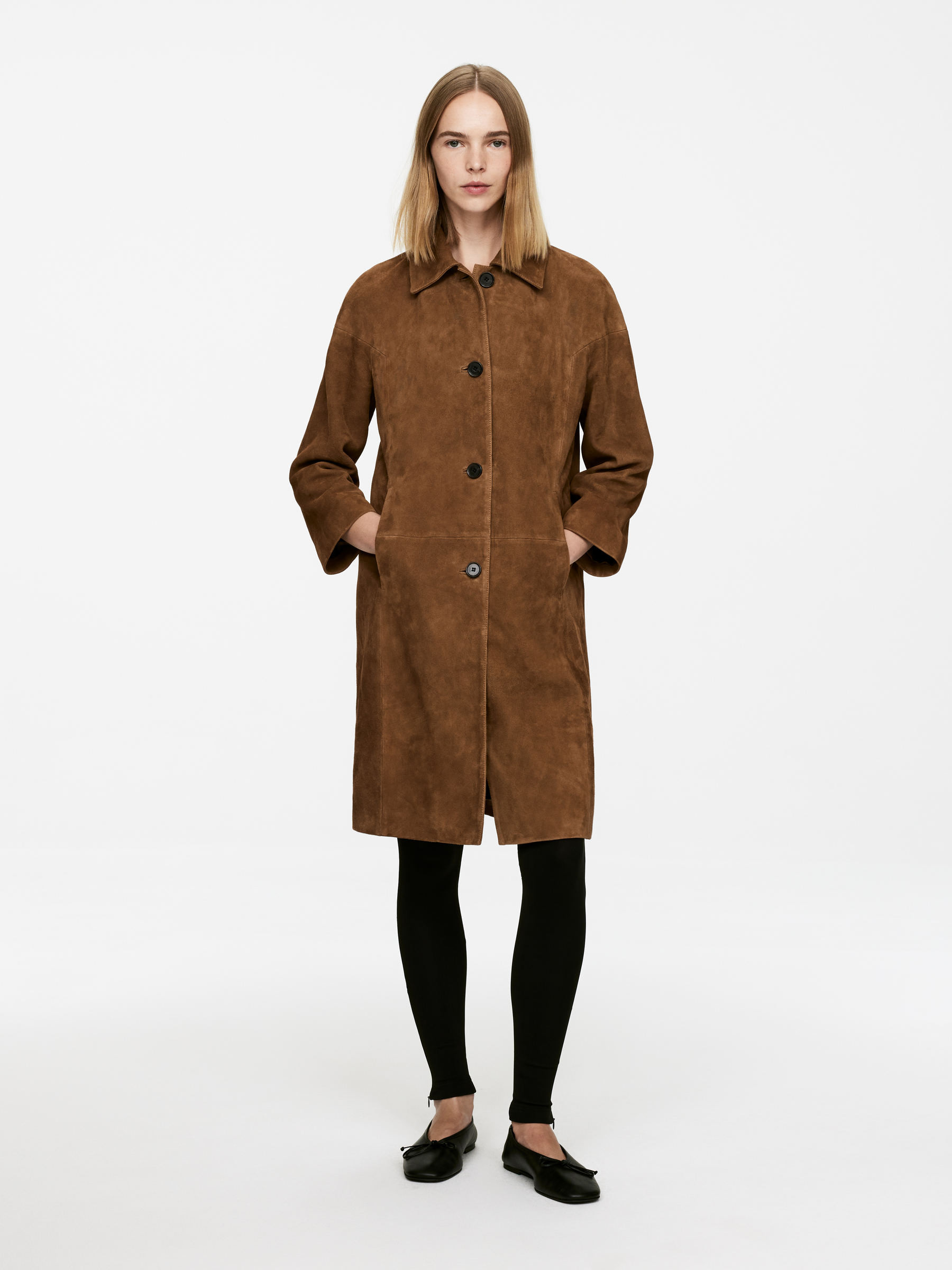 Veloursledermantel – Braun – Damen – ARKET DE | Arket EU