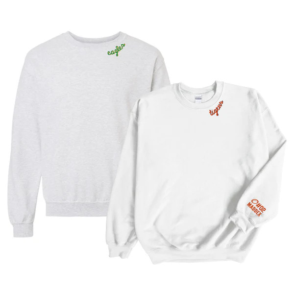 Embroidered Collar/Sleeve Gameday Sweatshirt | Sprinkled With Pink