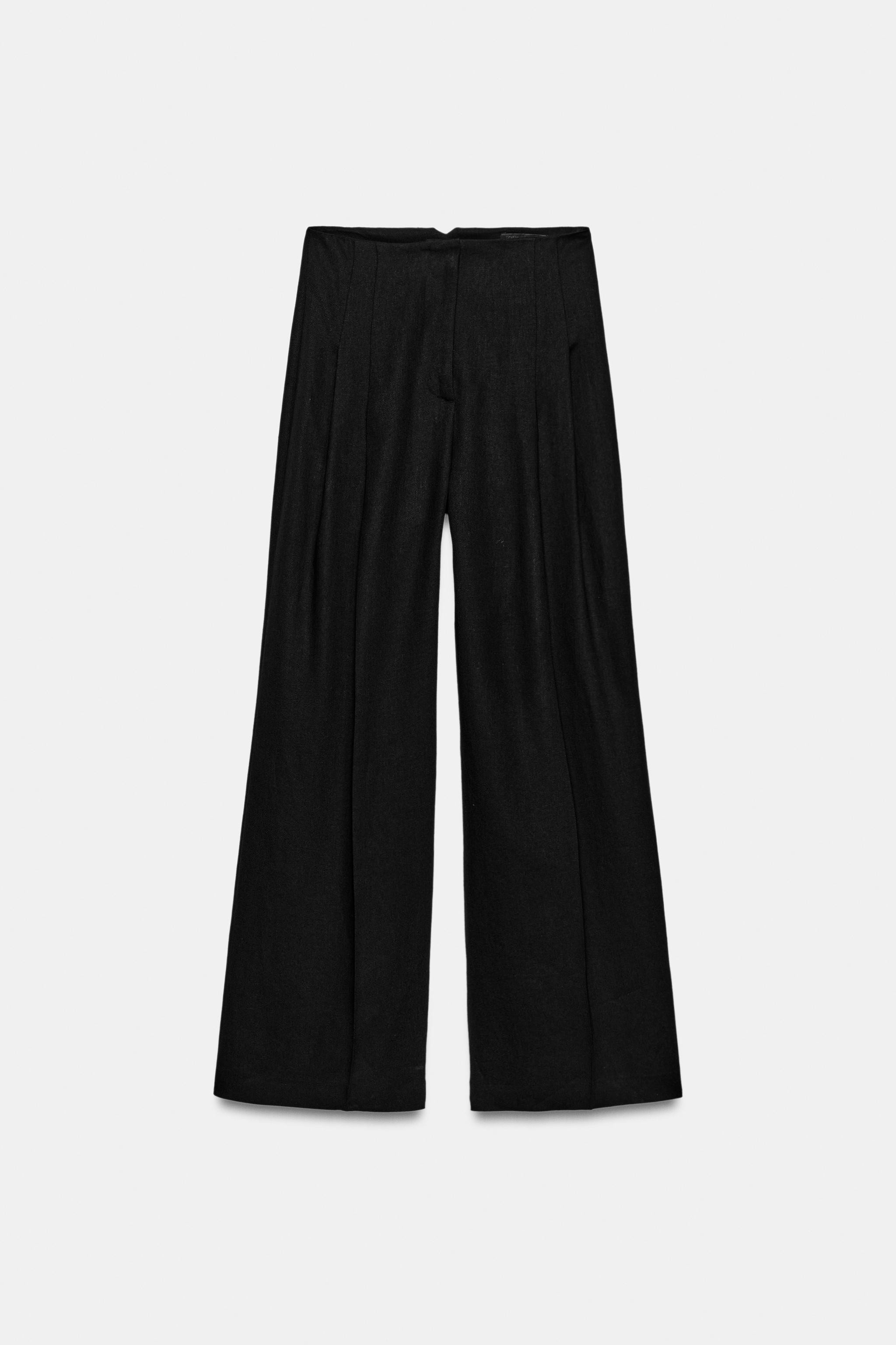 ZW COLLECTION HIGH-WAISTED LINEN PANTS | Zara US
