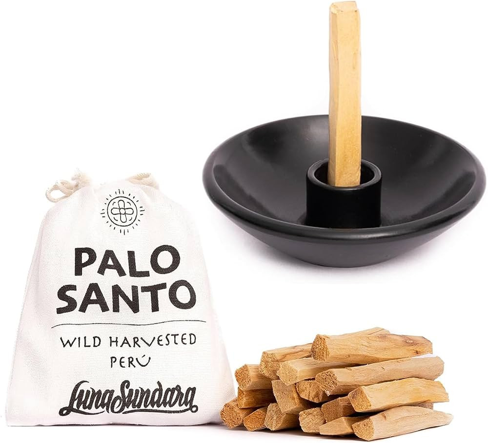 Luna Sundara's Palo Santo and Authentic Chulcanas Palo Santo Holder Perfect Combination for Smudg... | Amazon (US)