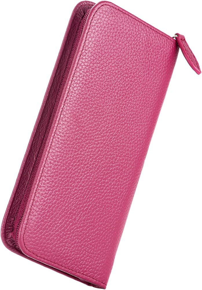 erofa Füllfederhalteretui aus echtem Leder, 3 Geteilte Schlitze rosarote Farbe, Stiftetui mit Re... | Amazon (DE)