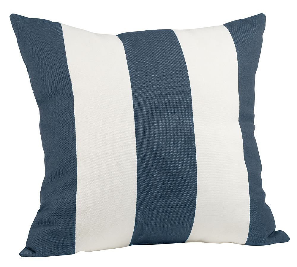 Classic Striped Outdoor Throw Pillow | Pottery Barn (US)