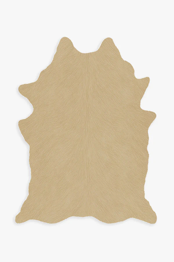Solid Natural Faux Hide Rug | Ruggable