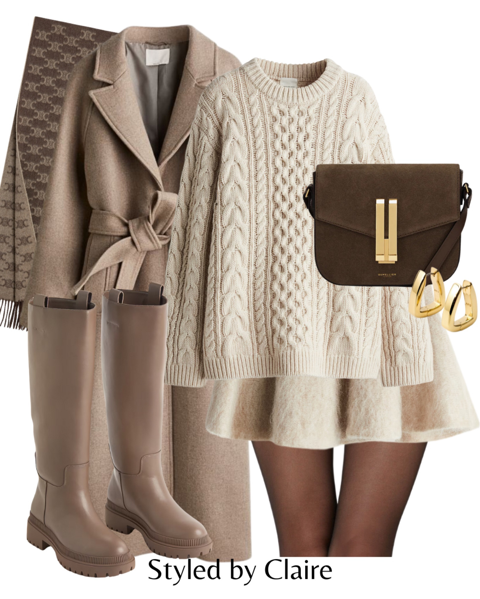 Knee high boot styling🤎
Tags: cable knit jumper sweater flare mohair skirt beige H&M tie belt coat long scarf suede bag earrings fashion winter inspo outfit ideas Christmas markets casual women’s style chic classy city break trending neutrals

#LTKshoes #LTKwinter #LTKCyberWeek